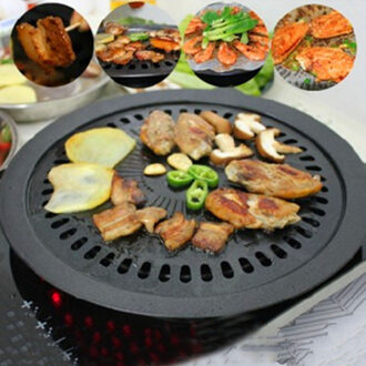 Behokic koreaanse bbq Rookloze Anti-aanbak Kookplaat Barbecue gas Grill Pan voor Indoor Outdoor Keuken kookgerei BBQ Tool