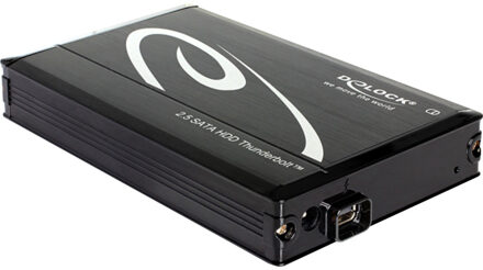 Behuizing 2,5" Delock Thunderbolt voor 6,3cm SATA HDDs zwart