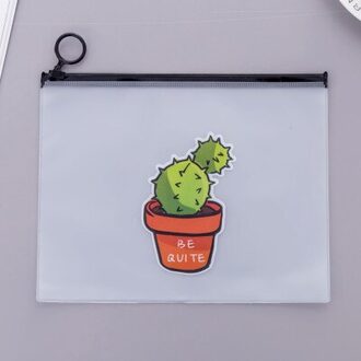 Beibaobao Verse Cactus Transparante Scrub Cosmetische Tas Reizen Make-Up Case Dames Make Up Organizer Opslag Pouch Toilettas Vrouwen
