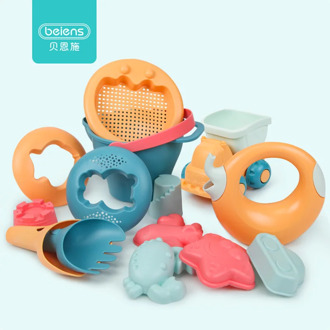 Beiens Beach Toys for Kids 5-14pcs Baby Beach Game Toy Children Sandbox Set Kit Summer Toys for Beach Play Sand Water Play Cart