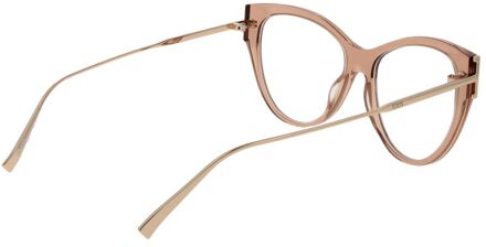 Beige Acetaat & Metaal Brillen (Monturen) - One Size