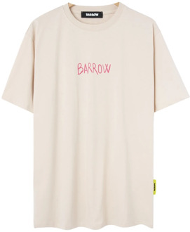 Beige Bedrukt Shirt Barrow , Beige , Heren - M,S,Xs