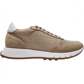 Beige Bi-Material Sneakers Valentino by Mario Valentino , Beige , Heren - 40 Eu,39 Eu,43 Eu,45 Eu,44 Eu,42 EU