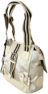 Beige Handtas Schouder Tote Fabric Women's Purse