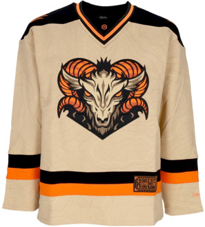 Beige Hockey Crewneck Sweatshirt Dolly Noire , Multicolor , Heren - Xl,L,M