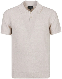 Beige Jay Polo Shirt A.p.c. , Beige , Heren - M,S