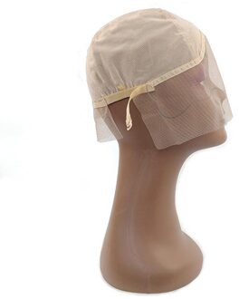 Beige Lace Front Pruik Cap Voor Het Maken Van Pruiken Met Verstelbare Riem, Diy Lace Cap, Pruik Foundation