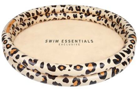 Beige Leopard Printed Children's Pool 100 cm dia - 2 rings Multikleur