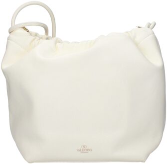 Beige Leren Schoudertas