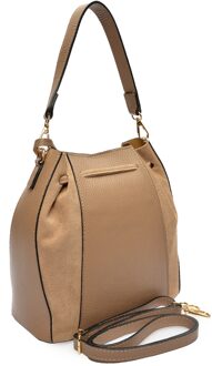Beige Leren Tas - maat