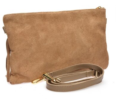 Beige Leren Tas - maat