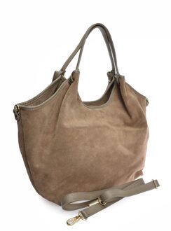 Beige Leren Tas - maat