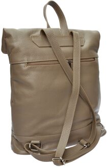 Beige Leren Tas - One Size