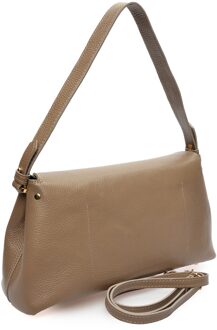 Beige Leren Tas - One Size