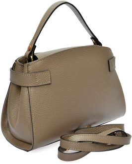 Beige Leren Tas - One Size
