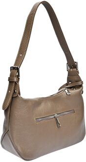 Beige Leren Tas - One Size