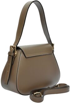 Beige Leren Tas - One Size