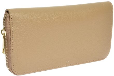 Beige Leren Tas - One Size