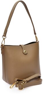 Beige Leren Tas