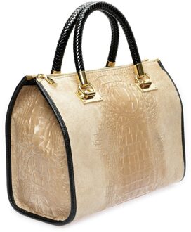 Beige Leren Tas