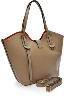 Beige Leren Tas