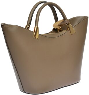 Beige Leren Tas