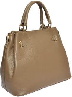 Beige Leren Tas
