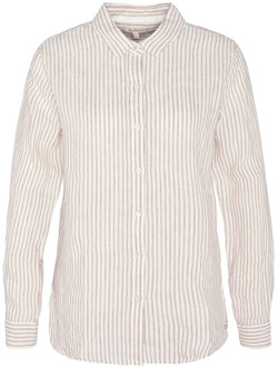 Beige Linnen Casual Shirt Barbour , Beige , Dames - S,Xs