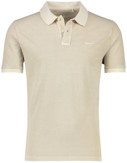 Beige Polo Met Korte Mouwen Gant , Beige , Heren - 2Xl,Xl