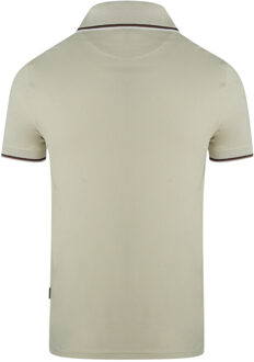 Beige poloshirt met merklogo van Aquascutum - S