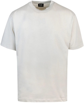 Beige Retro T-shirt met 44 Print 44 Label Group , Beige , Heren - Xl,L,M,S