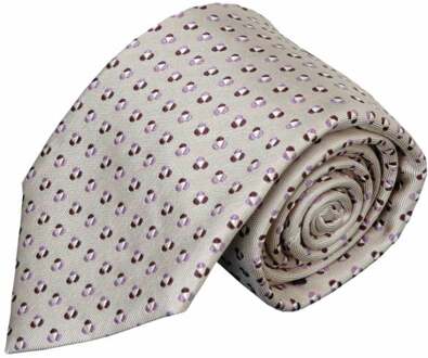 Beige stropdas PA21 paars