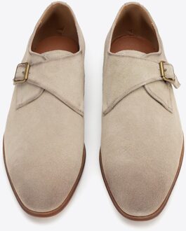 beige suède leren monniksschoenen voor heren