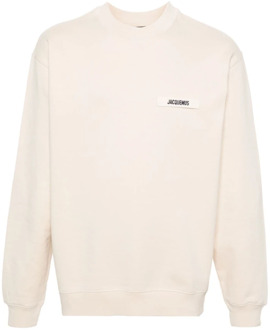 Beige Sweaters met Gros Grain Detail Jacquemus , Beige , Heren - XL