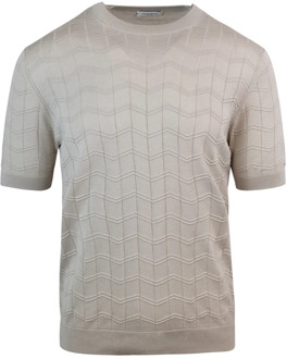 Beige T-Shirt en Polo Collectie Paolo Pecora , Beige , Heren - 2Xl,Xl,L,M
