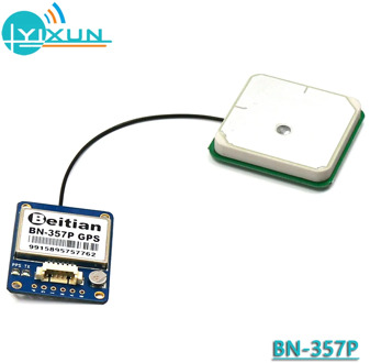 BEITIAN, GNSS module with FLASH, UART TTL level GPS + GLONASS high-precision positioning module, external Antenna, BN-357P