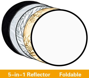 Beiyang 80Cm 5 In 1 Draagbare Inklapbare Reflector Gouden Zilveren Ronde Fotografie Reflector Handheld Photo Studio Disc Diffuser