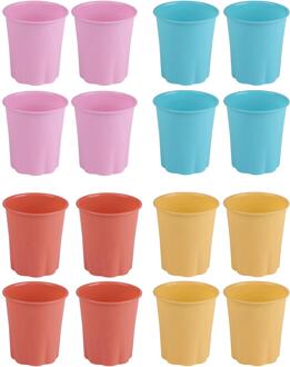 Beker plastic set van 4 stuks verschillende