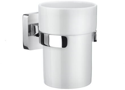 Bekerhouder Smedbo Ice Porselein met Chroom