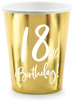 Bekers 18 Jaar Goud 220ml 6st