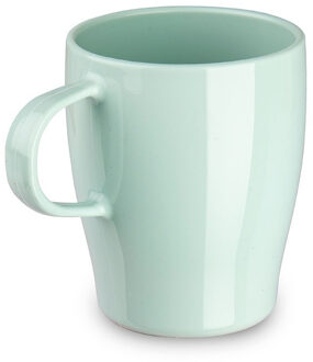 Bekers - 1x stuks - kunststof - groen - 300 ml - onbreekbare mokken - camping - kind