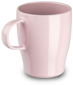 Bekers - 1x stuks - kunststof - roze - 300 ml - onbreekbare mokken - camping - kind