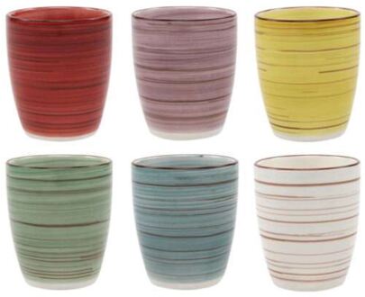 Bekers Rimini 180 Ml - 6 Stuks Multikleur