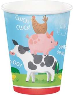 Bekers Vrolijke Boerderijdieren Farmhouse Fun (8st) Multikleur - Print