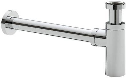 Bekersifon Rond Chroom 11/4 Incl Muurbuis En Rozet Aqua Splash