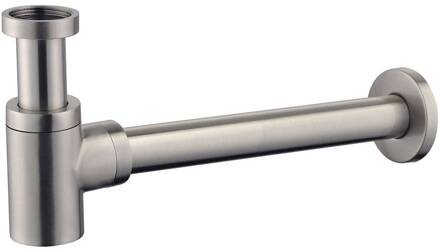 Bekersifon Rond RVS Look Incl Muurbuis En Rozet 11/4 Aqua Splash