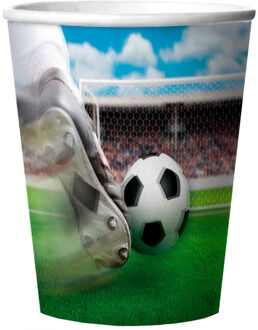 Bekertjes 3d Soccer Party 266 Ml: 4 Stuks