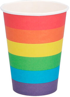 Bekertjes Regenboog 25cl (8st) Multikleur - Print