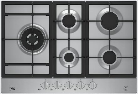 Beko HIAL75325SXNL Gas inbouwkookplaat Zwart