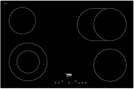 Beko HIC84401 Keramische kookplaat Zwart